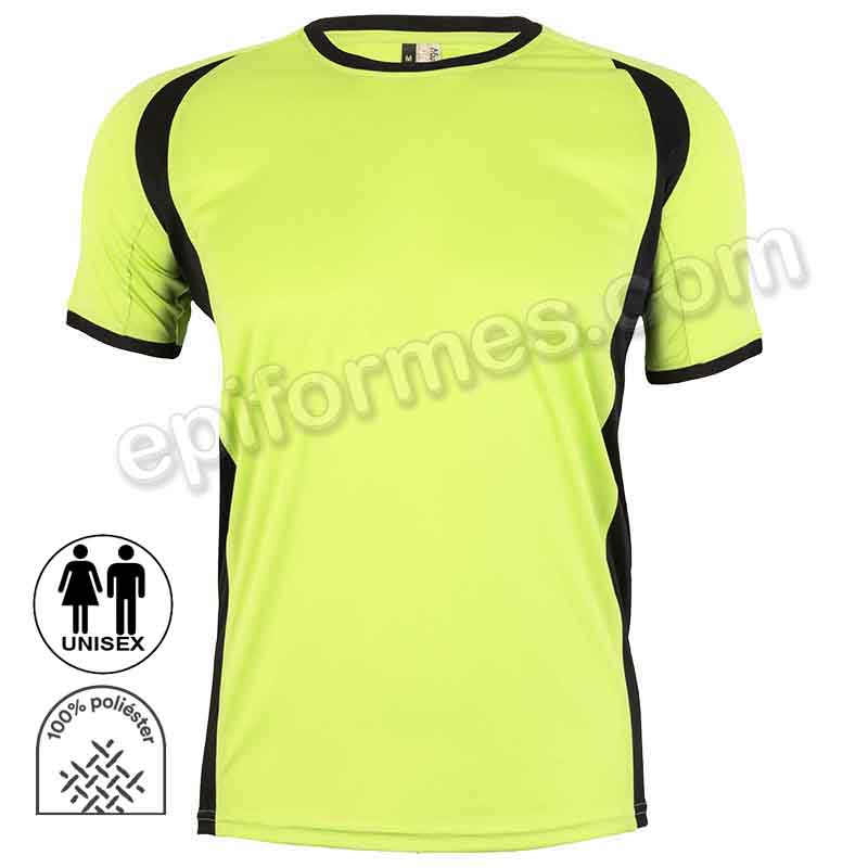 Camiseta técnica unisex combinada 8 colores