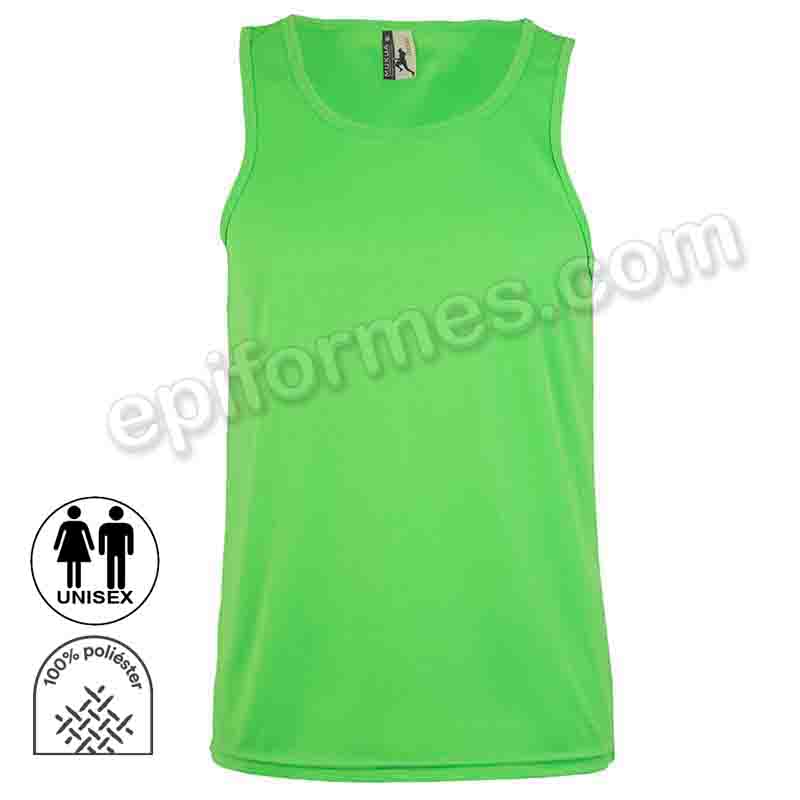 Camiseta técnica unisex tirantes 7 colores