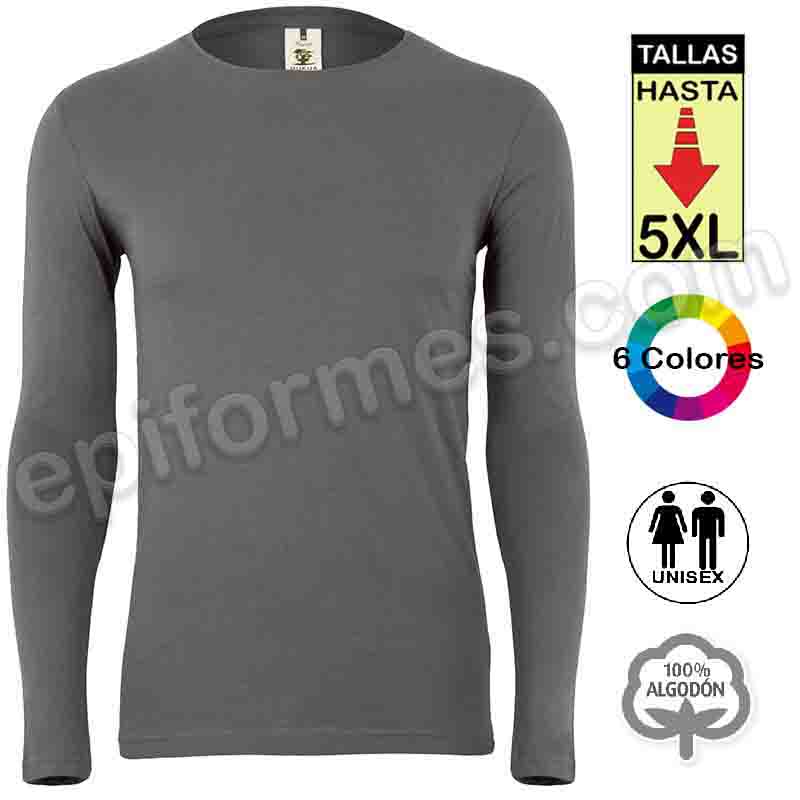 Camiseta manga larga 8 colores hasta la 5XL