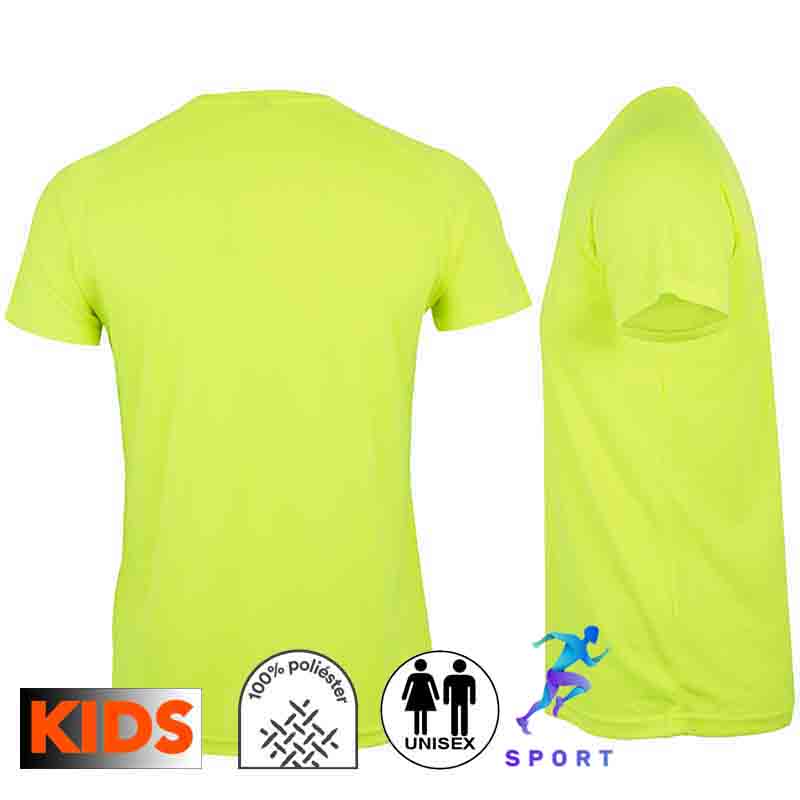 Camiseta técnica infantil 8 colores