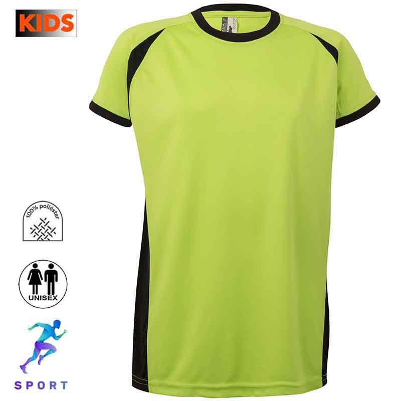 Camiseta técnica niño combinada 8 colores