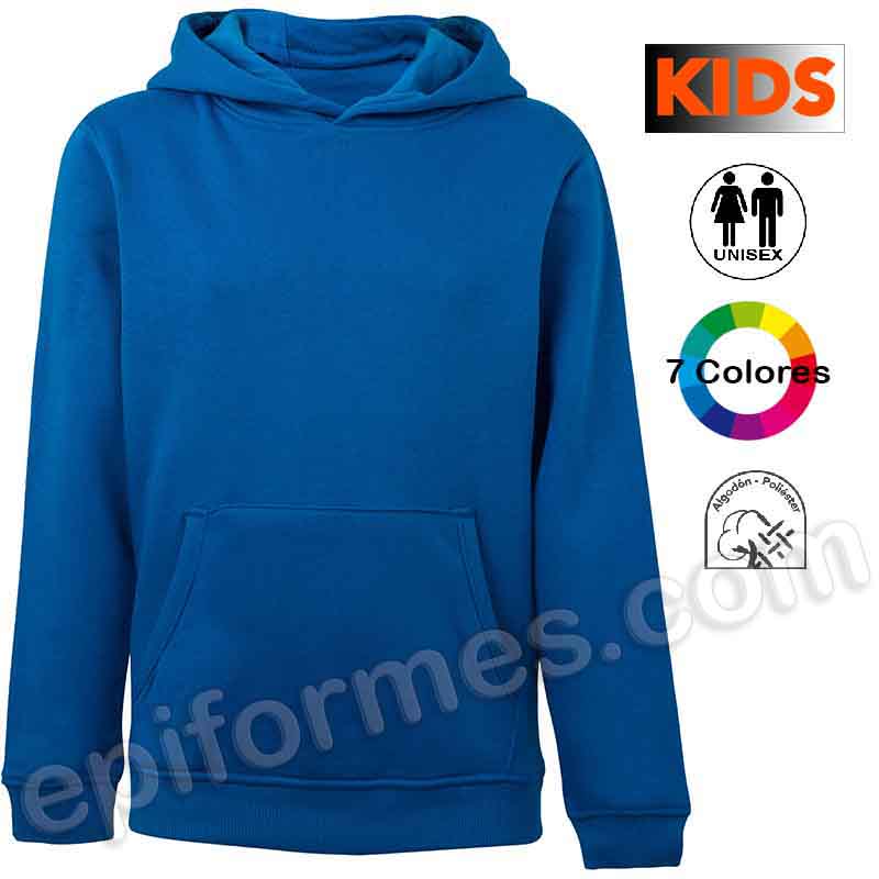Sudadera escolar con capucha en 7 colores