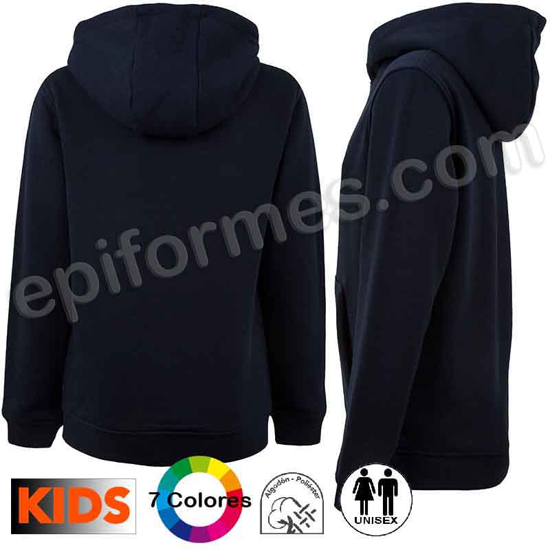 Sudadera escolar con capucha en 18 colores