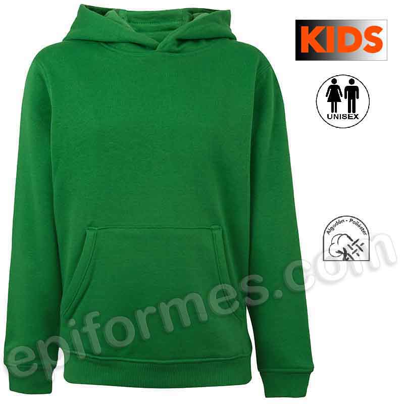 Sudadera escolar con capucha en 18 colores