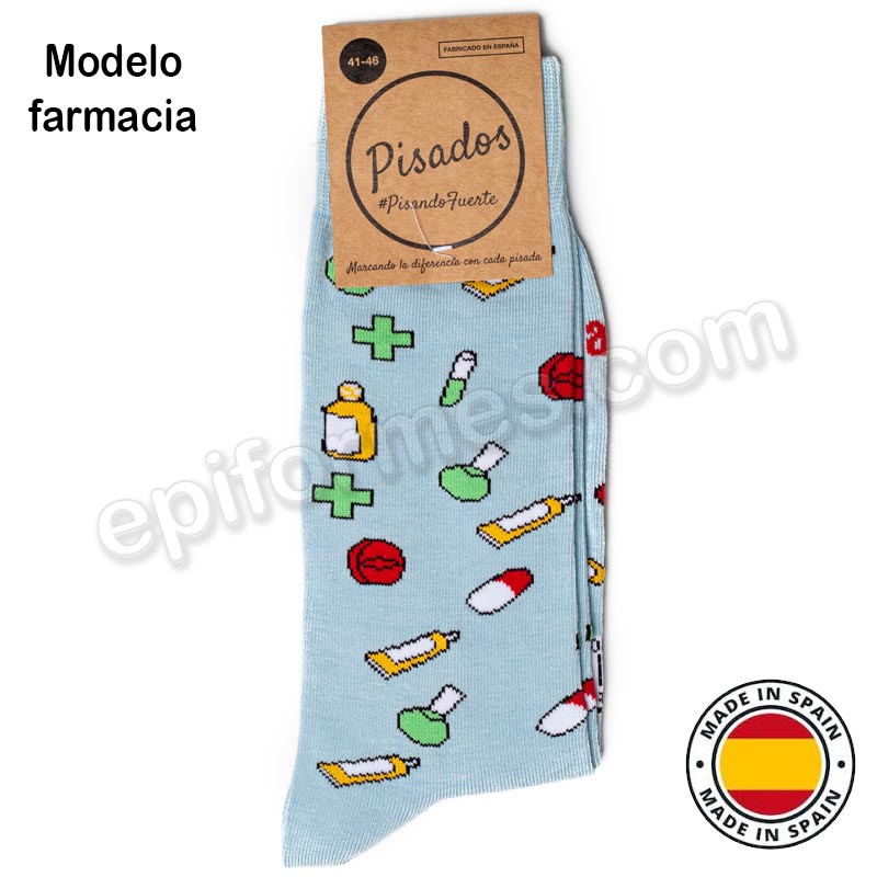 Calcetines de sanidad estampados farmacia