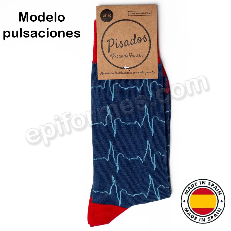 Calcetines de sanidad estampados pulsaciones