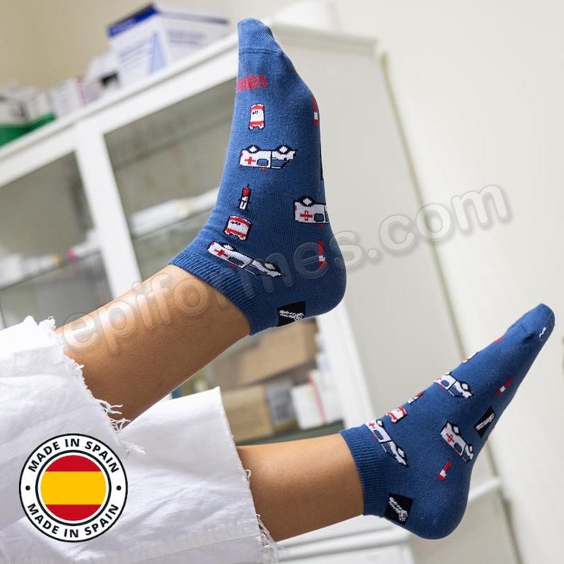 Calcetines de sanidad estampados urgencias