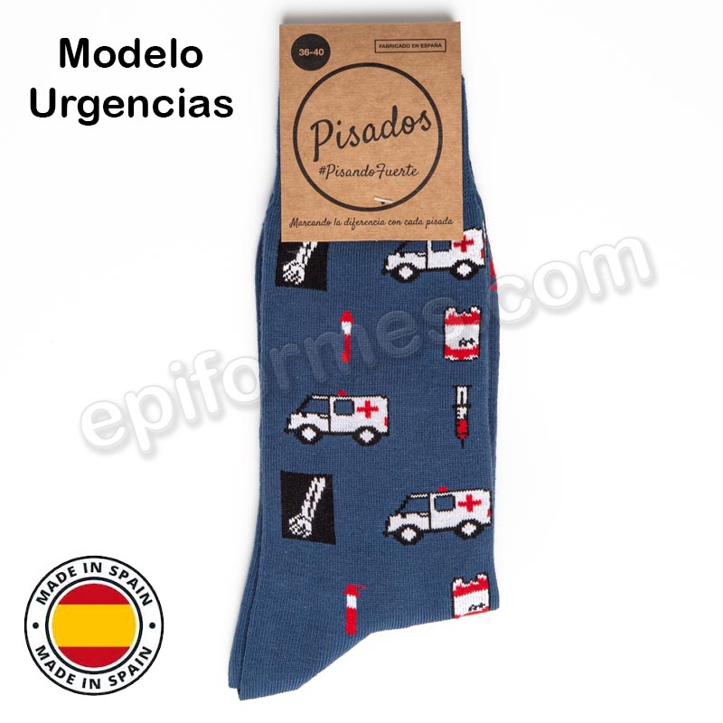 Calcetines de sanidad estampados urgencias