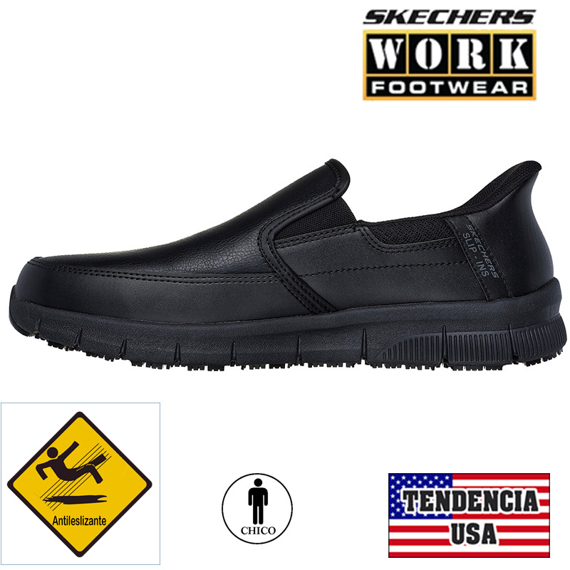 Calzado Slip-ins work Nampa-Broxtin skechers hombre