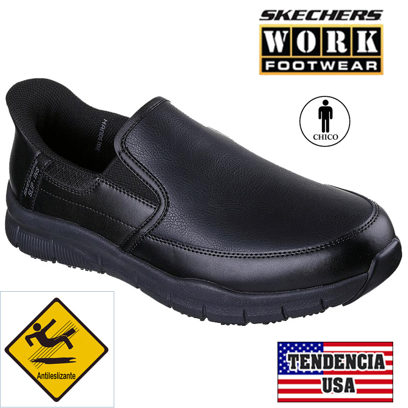 Calzado Slip-ins work Nampa-Broxtin skechers hombr...