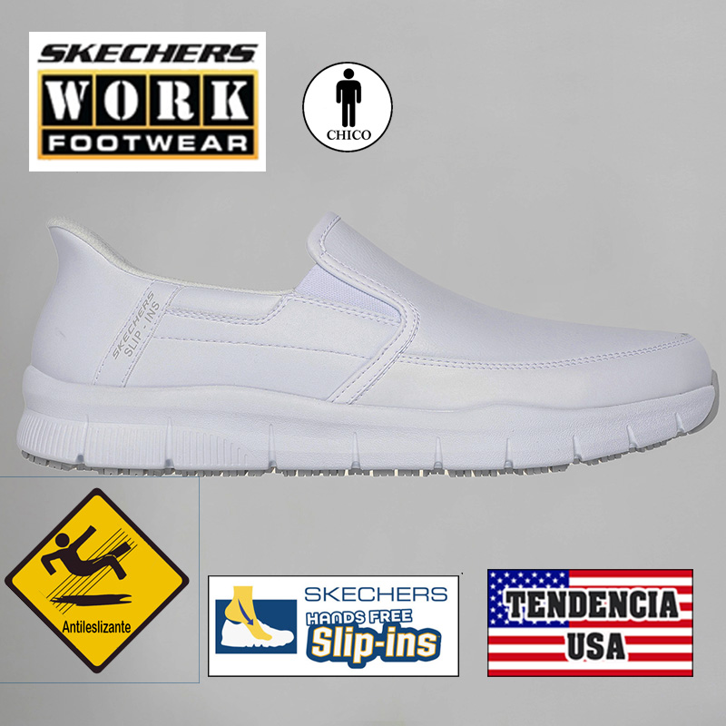 Calzado Slip-ins work Nampa-Broxtin skechers hombre