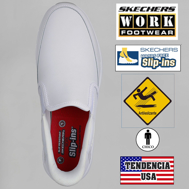 Calzado Slip-ins work Nampa-Broxtin skechers hombr...