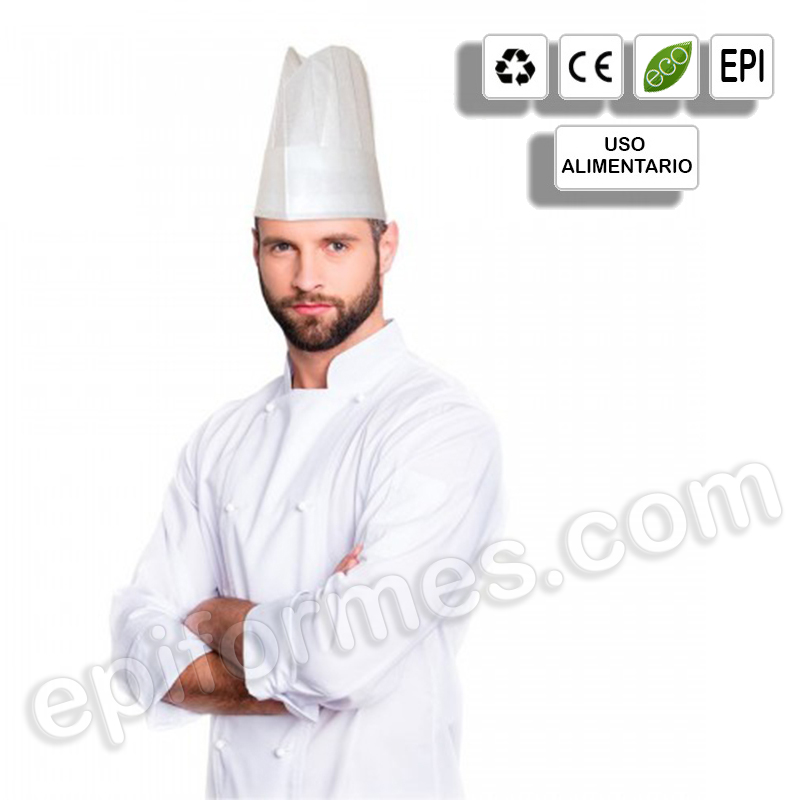 10 Gorros de Cocina "Continental" ajustable