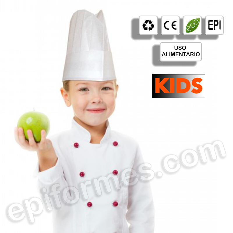 25 Gorros de Cocina "Continental" ajustable infantil