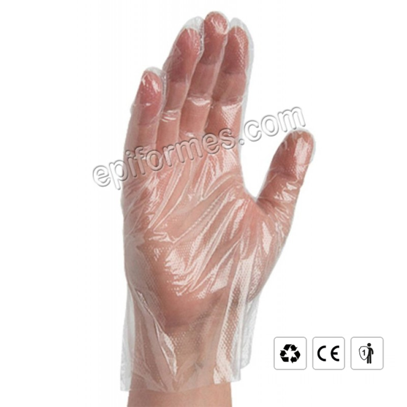 1000 guantes de polietileno ambidiestro