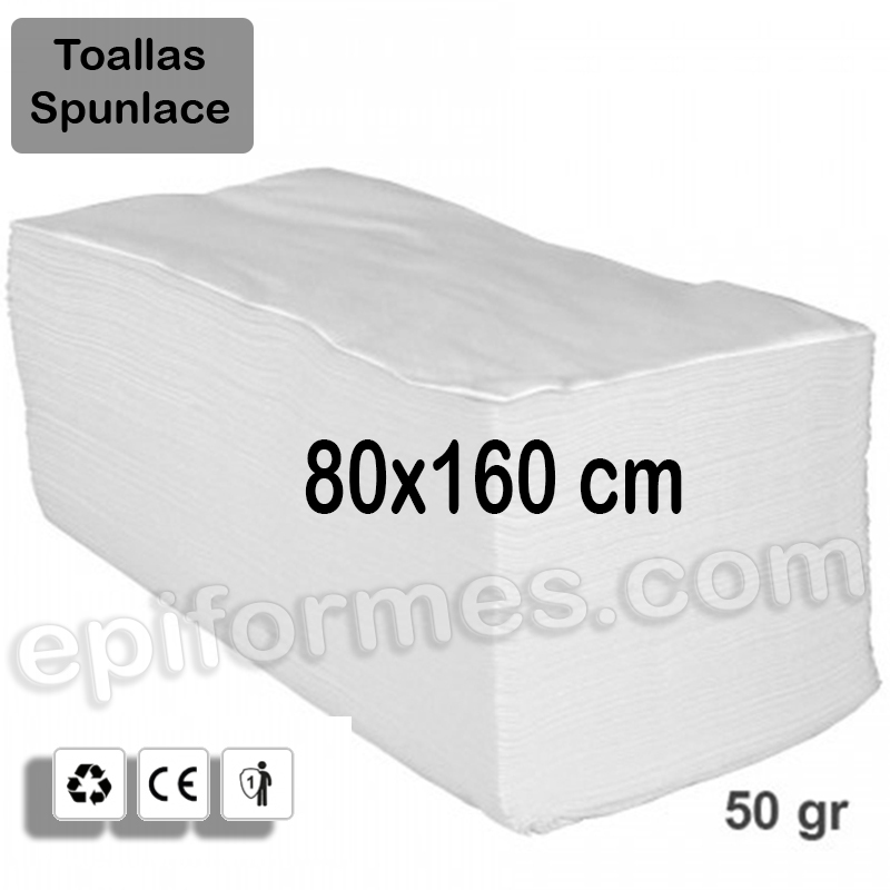 20 Toallas de Spunlace 80x160 cm en blanco