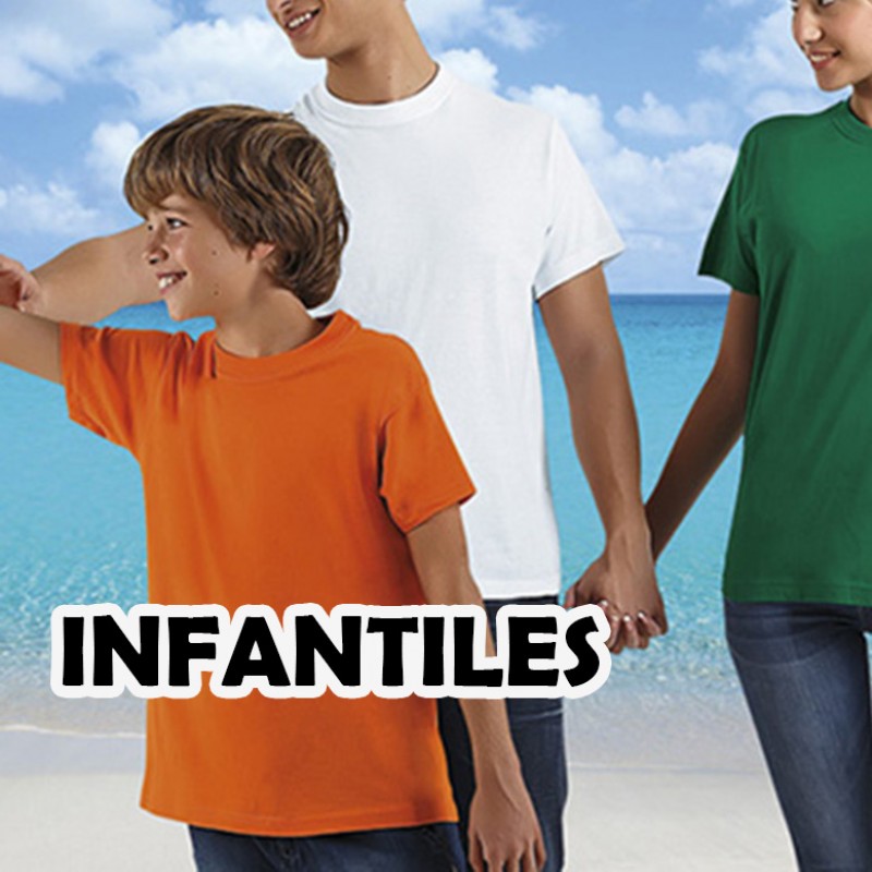 Camiseta económica infantil de algodón 135 gr