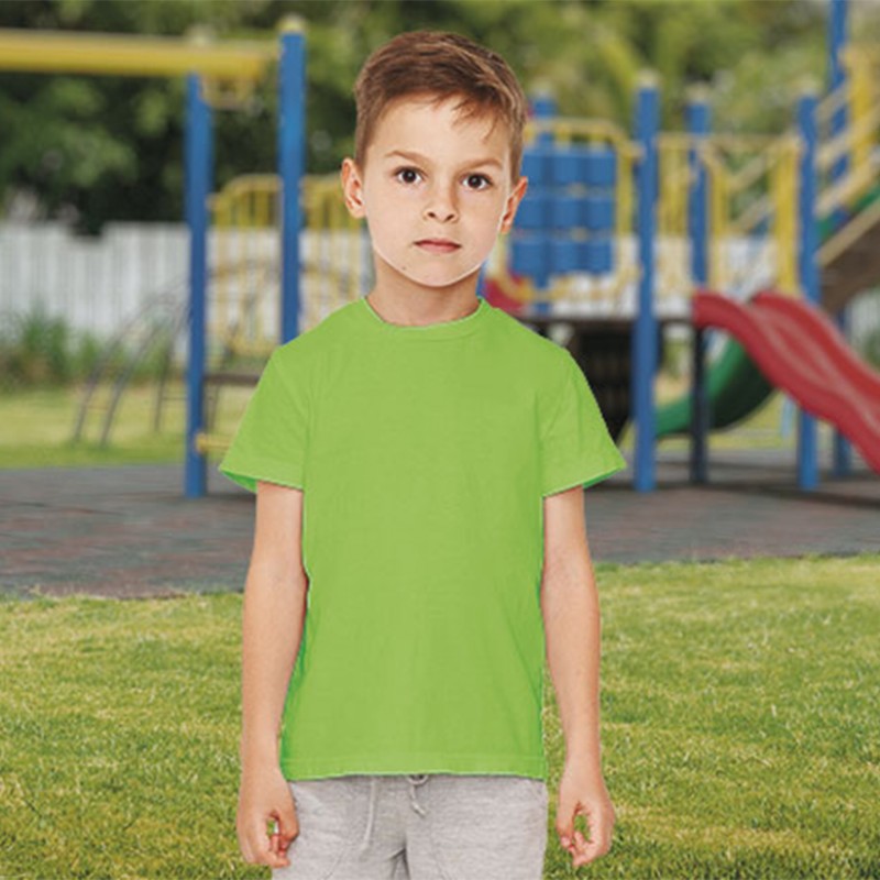 Camiseta económica infantil de algodón 160 gr