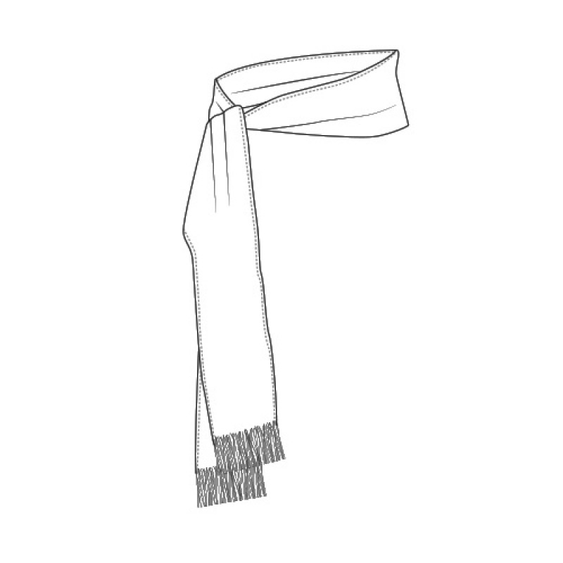 Fajín rectangular con flecos