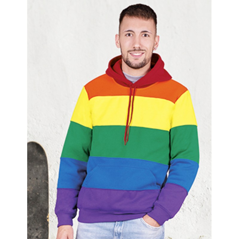 Sudadera con capucha arcoiris