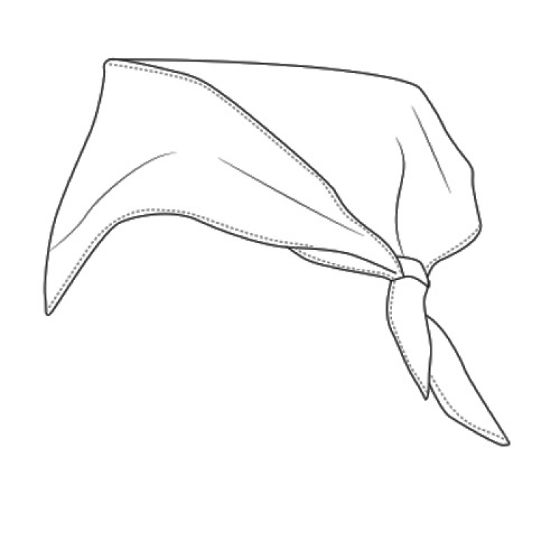 Pañuelo cuadrado rociero.