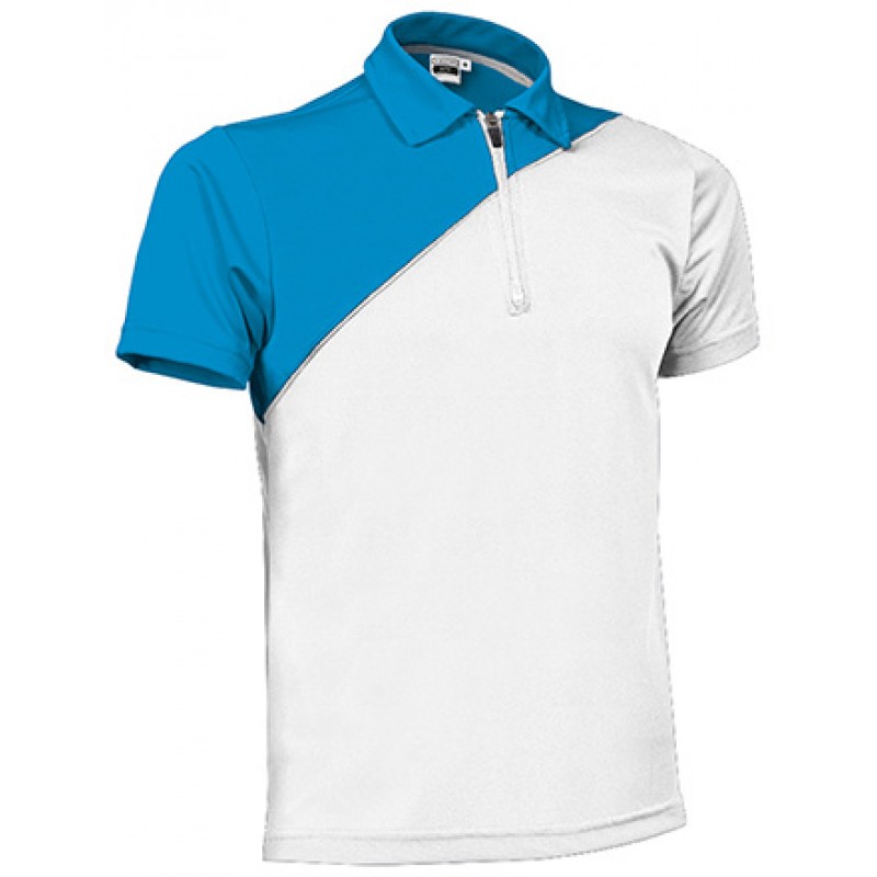 Polo técnico de manga corta bicolor
