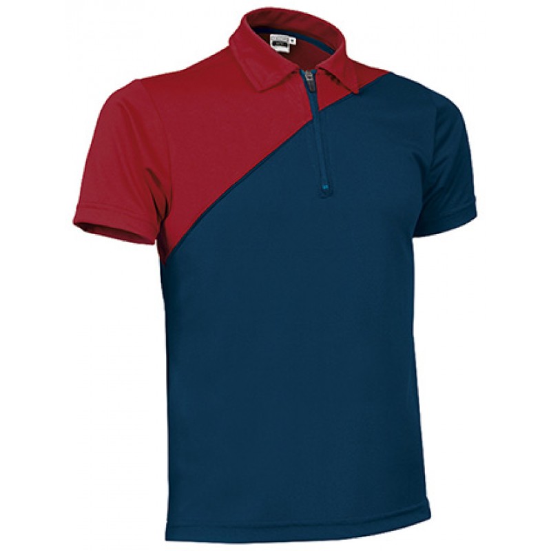 Polo técnico de manga corta bicolor