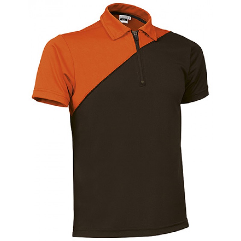 Polo técnico de manga corta bicolor