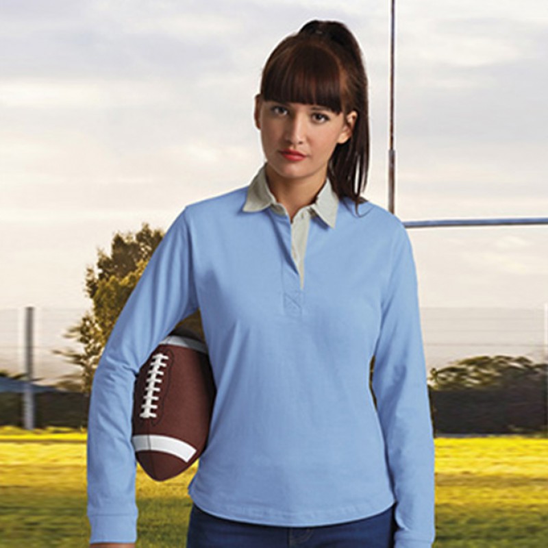 Polo rugby manga larga mujer