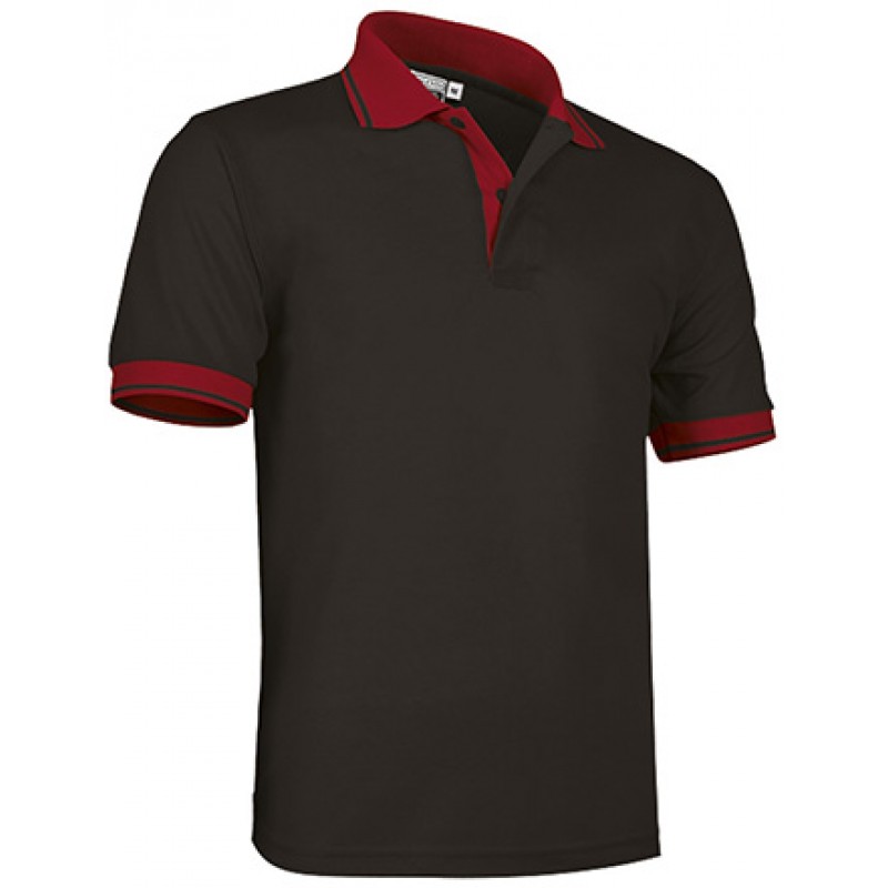 Polo técnico de manga corta bicolor