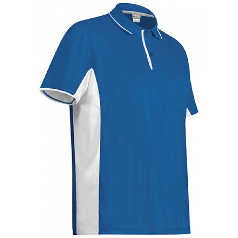 Polo técnico de manga corta y diseño bicolor.