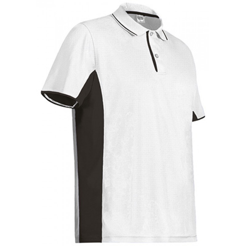 Polo técnico de manga corta y diseño bicolor.