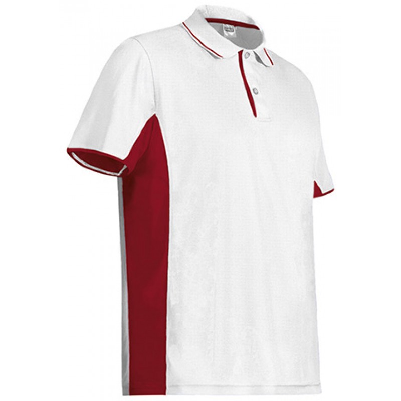 Polo técnico de manga corta y diseño bicolor.