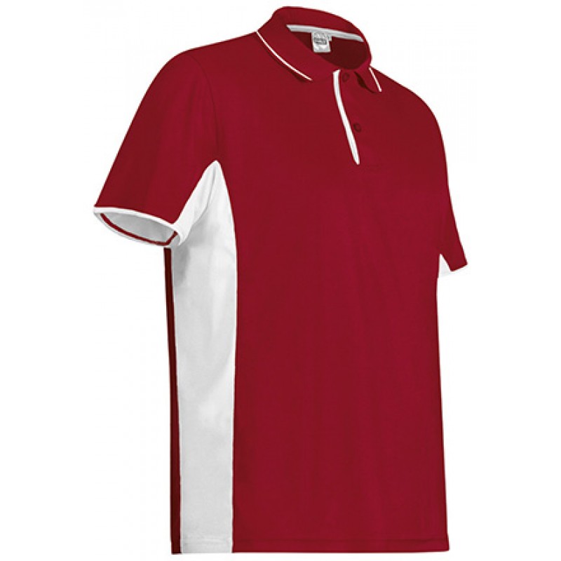 Polo técnico de manga corta y diseño bicolor.