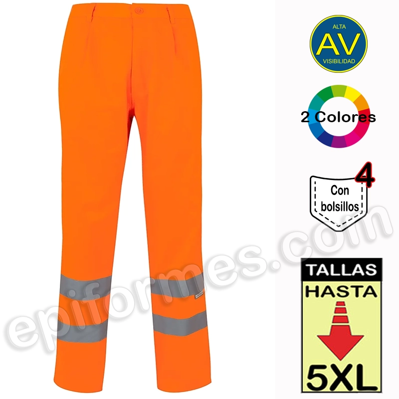 Pantalón alta visibilidad 4 bolsillos