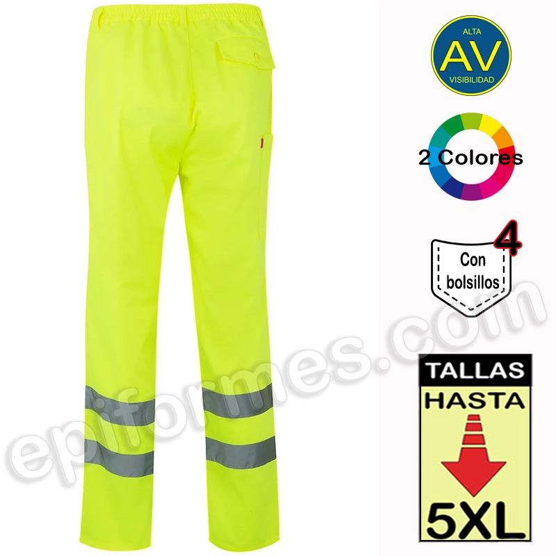 Pantalón alta visibilidad 4 bolsillos