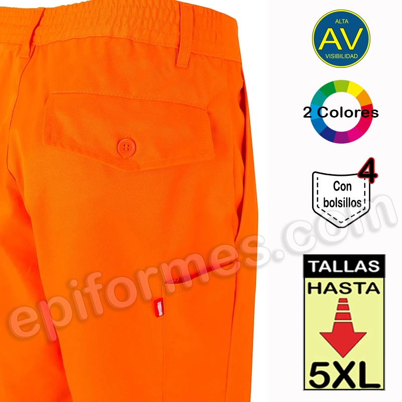 Pantalón alta visibilidad 4 bolsillos