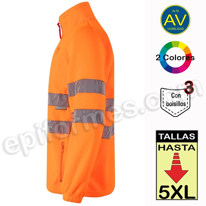 Chaqueta polar alta visibilidad