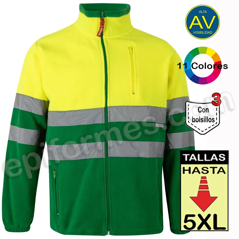 Chaqueta polar bicolor