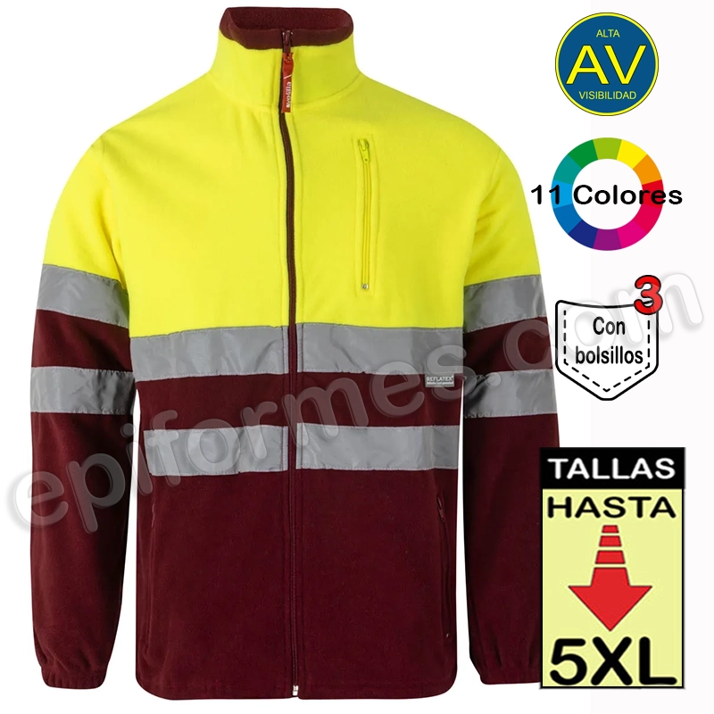 Chaqueta polar bicolor