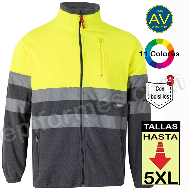 Chaqueta polar bicolor