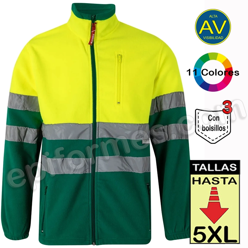 Chaqueta polar bicolor