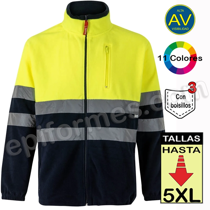 Chaqueta polar bicolor