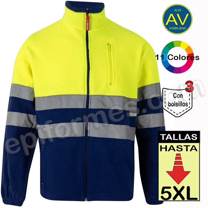 Chaqueta polar bicolor