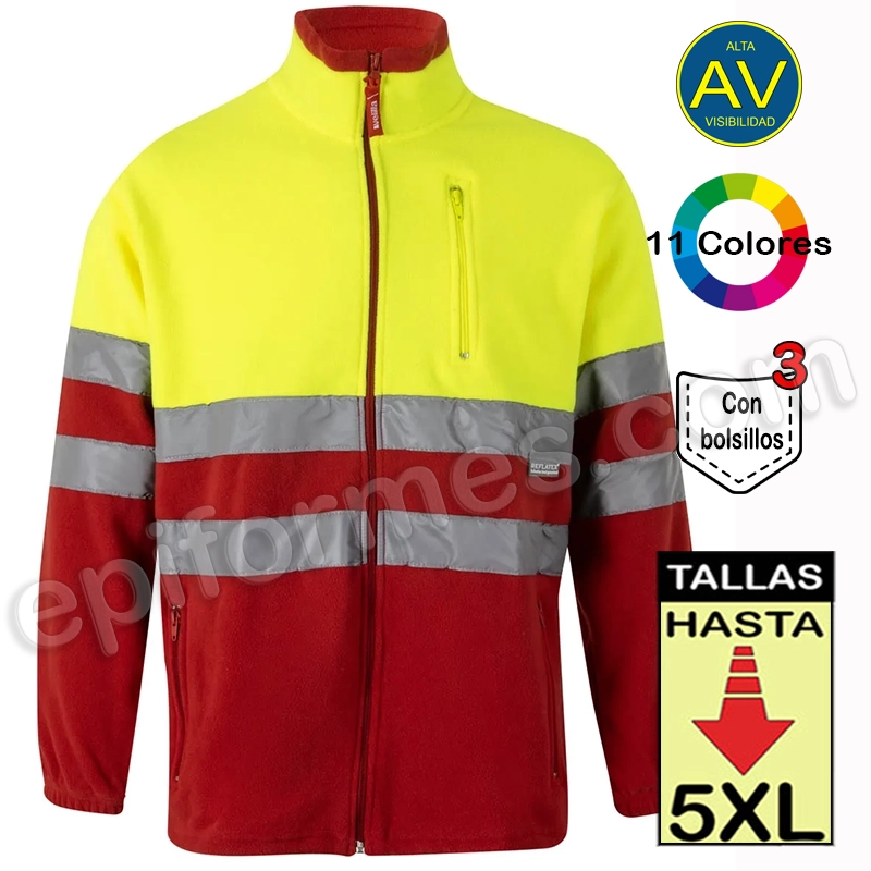 Chaqueta polar bicolor