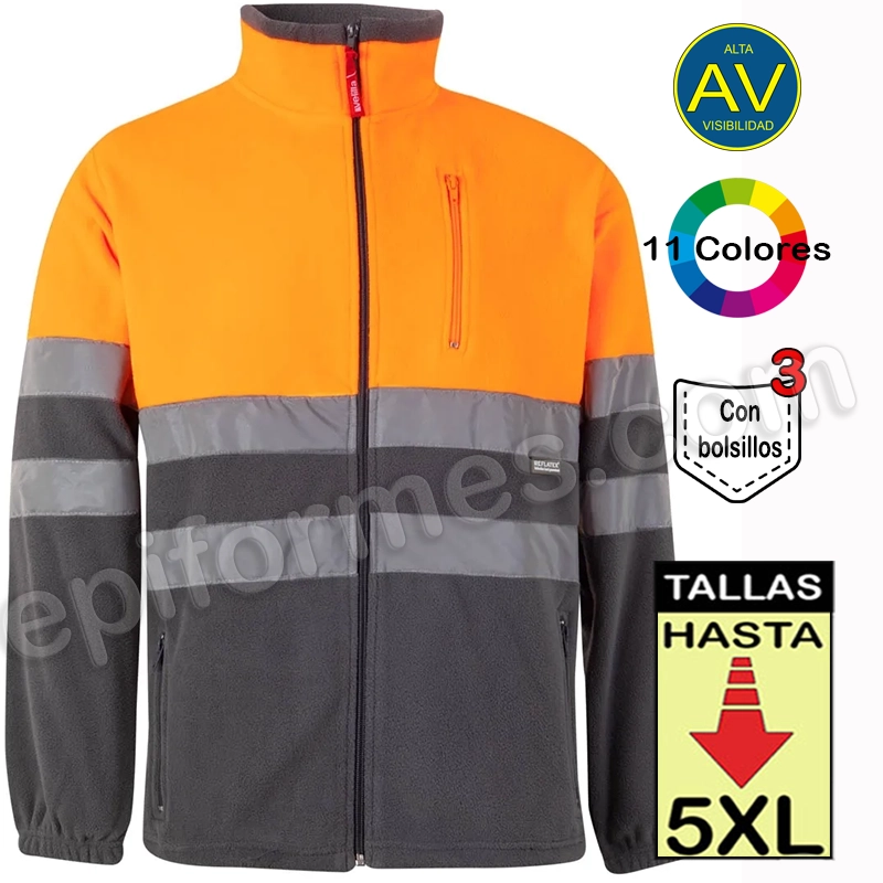 Chaqueta polar bicolor