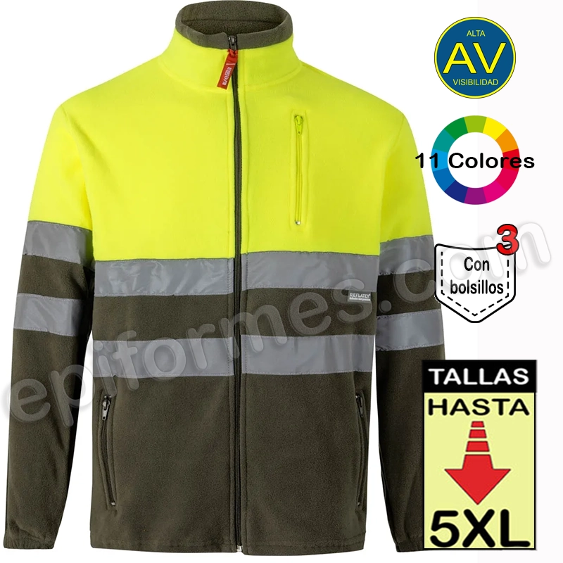 Chaqueta polar bicolor