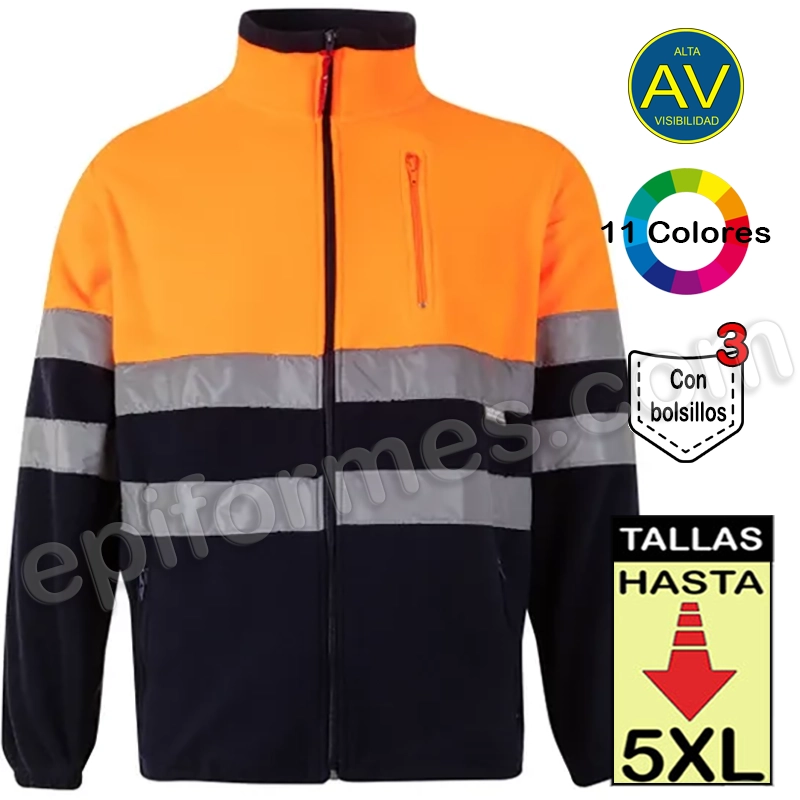 Chaqueta polar bicolor