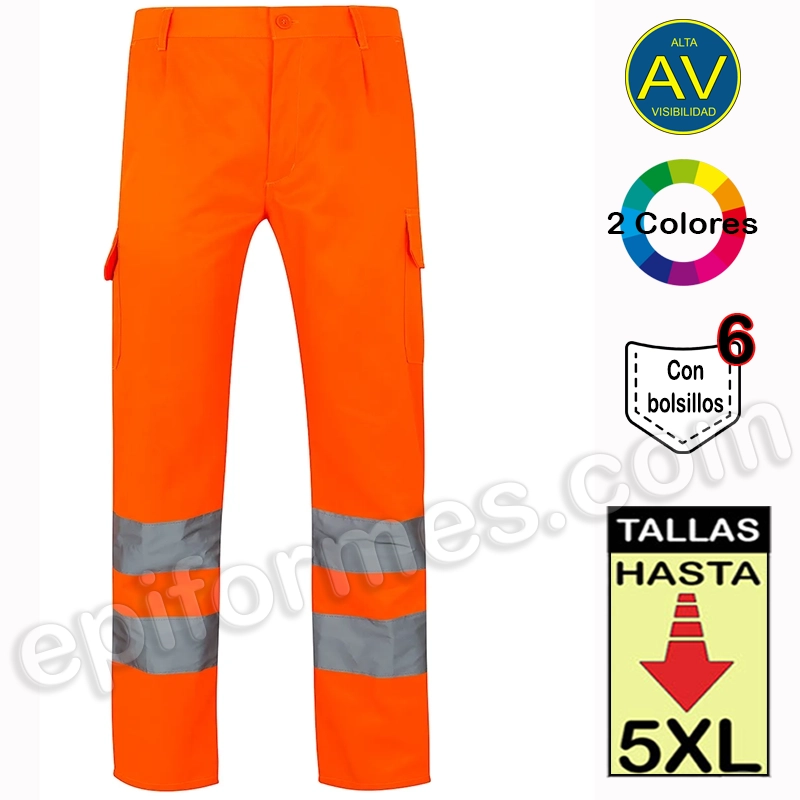 Pantalón alta visibilidad 6 bolsillos