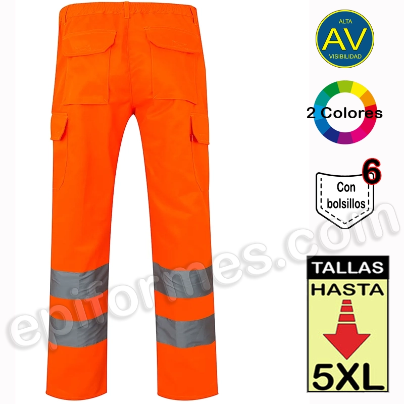 Pantalón alta visibilidad 6 bolsillos